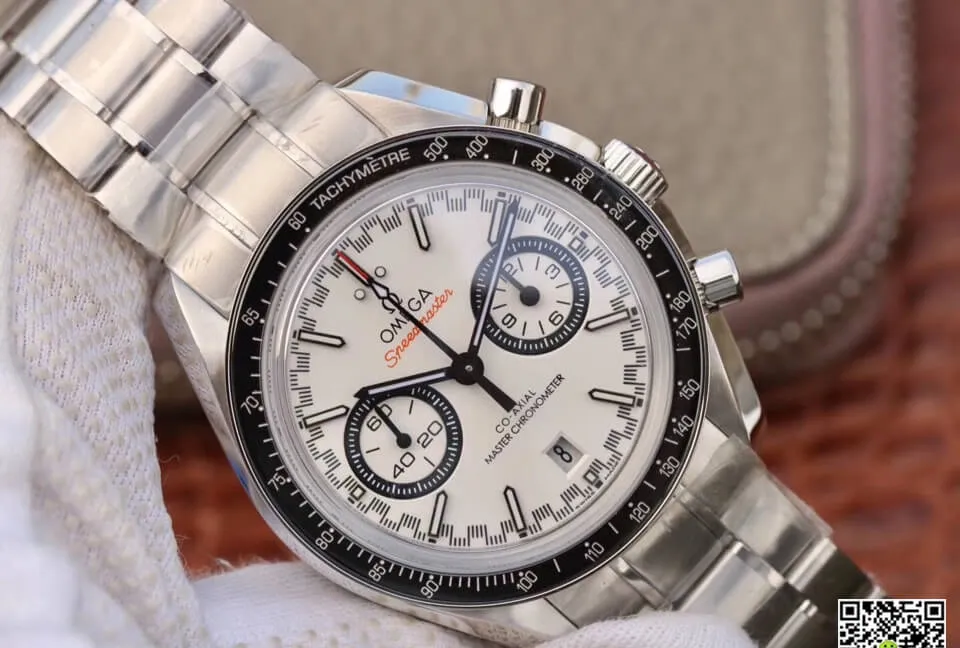 Omega Speedmaster Racing Chronograph 329.30.44.51.04.001 OM Factory 1:1 Best Edition Replica Watch White Dial
